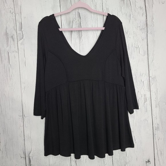 torrid Tops - Torrid NWT Black Super Soft Knit Peplum Top P197
